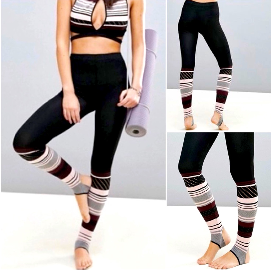Free People Movement Farrah Stripped Leggings Xs/S
